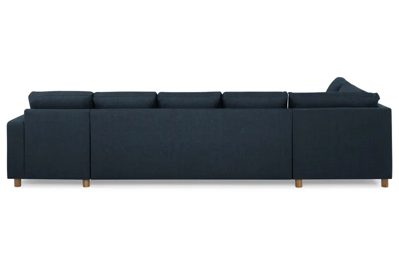Crazy 5-seters Venstrevendt U-formet X-Large Sofa med Divan og Sjeselong i Stoff - Mørkeblå - Møbler - Sofaer - U-sofa