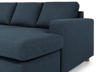 Crazy 5-seters Venstrevendt U-formet X-Large Sofa med Divan og Sjeselong i Stoff - Mørkeblå - Møbler - Sofaer - U-sofa