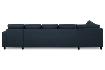 Crazy 5-seters Venstrevendt U-formet X-Large Sofa med Divan og Sjeselong i Stoff - Mørkeblå - Møbler - Sofaer - U-sofa