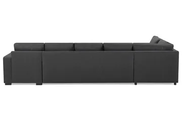 Crazy 5-seters Venstrevendt U-formet X-Large Sofa med Divan og Sjeselong i Stoff - Mørkegrå - Møbler - Sofaer - U-sofa