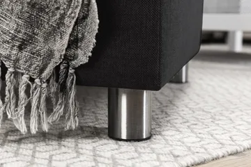 Crazy 6-seters Høyrevendt U-formet XX-Large Sofa med Divan og Sjeselong i Stoff - Antrasitt - Møbler - Sofaer - U-sofa