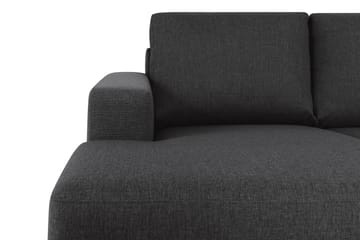 Crazy 6-seters Høyrevendt U-formet XX-Large Sofa med Divan og Sjeselong i Stoff - Antrasitt - Møbler - Sofaer - U-sofa