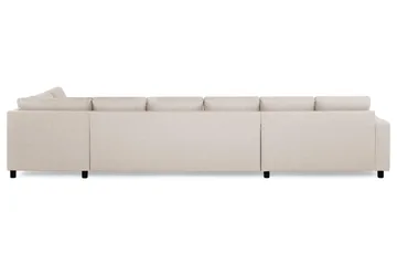 Crazy 6-seters Høyrevendt U-formet XX-Large Sofa med Divan og Sjeselong i Stoff - Beige - Møbler - Sofaer - U-sofa