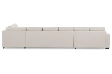 Crazy 6-seters Høyrevendt U-formet XX-Large Sofa med Divan og Sjeselong i Stoff - Beige - Møbler - Sofaer - U-sofa