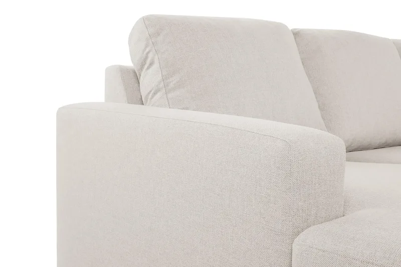 Crazy 6-seters Høyrevendt U-formet XX-Large Sofa med Divan og Sjeselong i Stoff - Beige - Møbler - Sofaer - U-sofa