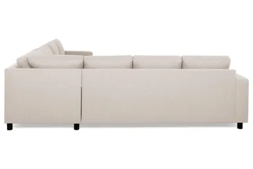 Crazy 6-seters Vendbar L-formet X-Large Hjørnesofa i Stoff - Beige - Møbler - Sofaer - Hjørnesofa
