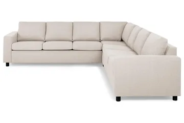 Crazy 6-seters Vendbar L-formet X-Large Hjørnesofa i Stoff - Beige - Møbler - Sofaer - Hjørnesofa