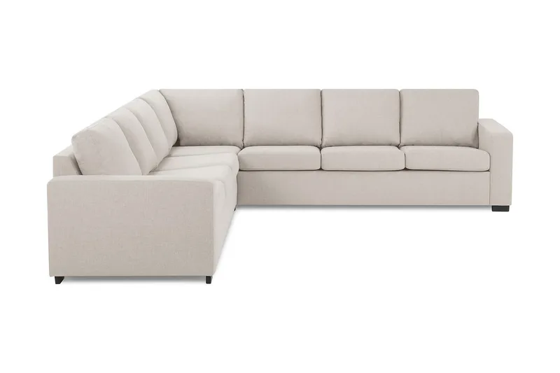 Crazy 6-seters Vendbar L-formet X-Large Hjørnesofa i Stoff - Beige - Møbler - Sofaer - Hjørnesofa