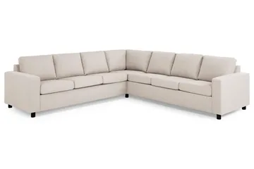 Crazy 6-seters Vendbar L-formet X-Large Hjørnesofa i Stoff - Beige - Møbler - Sofaer - Hjørnesofa