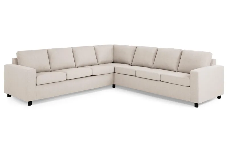 Crazy 6-seters Vendbar L-formet X-Large Hjørnesofa i Stoff - Beige - Møbler - Sofaer - Hjørnesofa