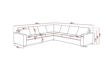 Crazy 6-seters Vendbar L-formet X-Large Hjørnesofa i Stoff - Beige - Møbler - Sofaer - Hjørnesofa