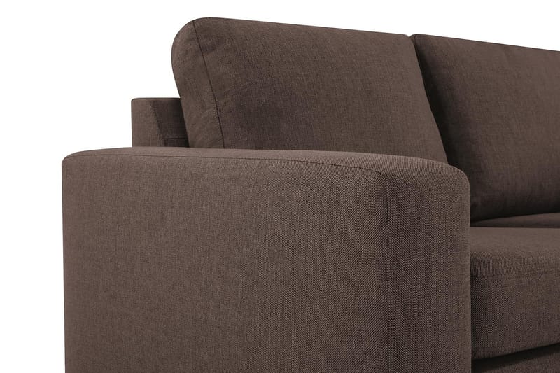 Crazy 6-seters Vendbar L-formet X-Large Hjørnesofa i Stoff - Brun - M øbler - Sofaer - Hjørnesofa