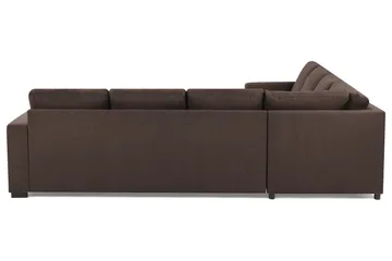 Crazy 6-seters Vendbar L-formet X-Large Hjørnesofa i Stoff - Brun - Møbler - Sofaer - Hjørnesofa
