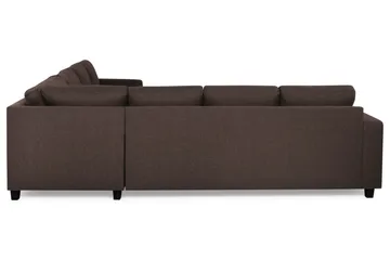 Crazy 6-seters Vendbar L-formet X-Large Hjørnesofa i Stoff - Brun - Møbler - Sofaer - Hjørnesofa