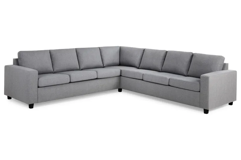 Crazy 6-seters Vendbar L-formet X-Large Hjørnesofa i Stoff - Grå - Møbler - Sofaer - Hjørnesofa