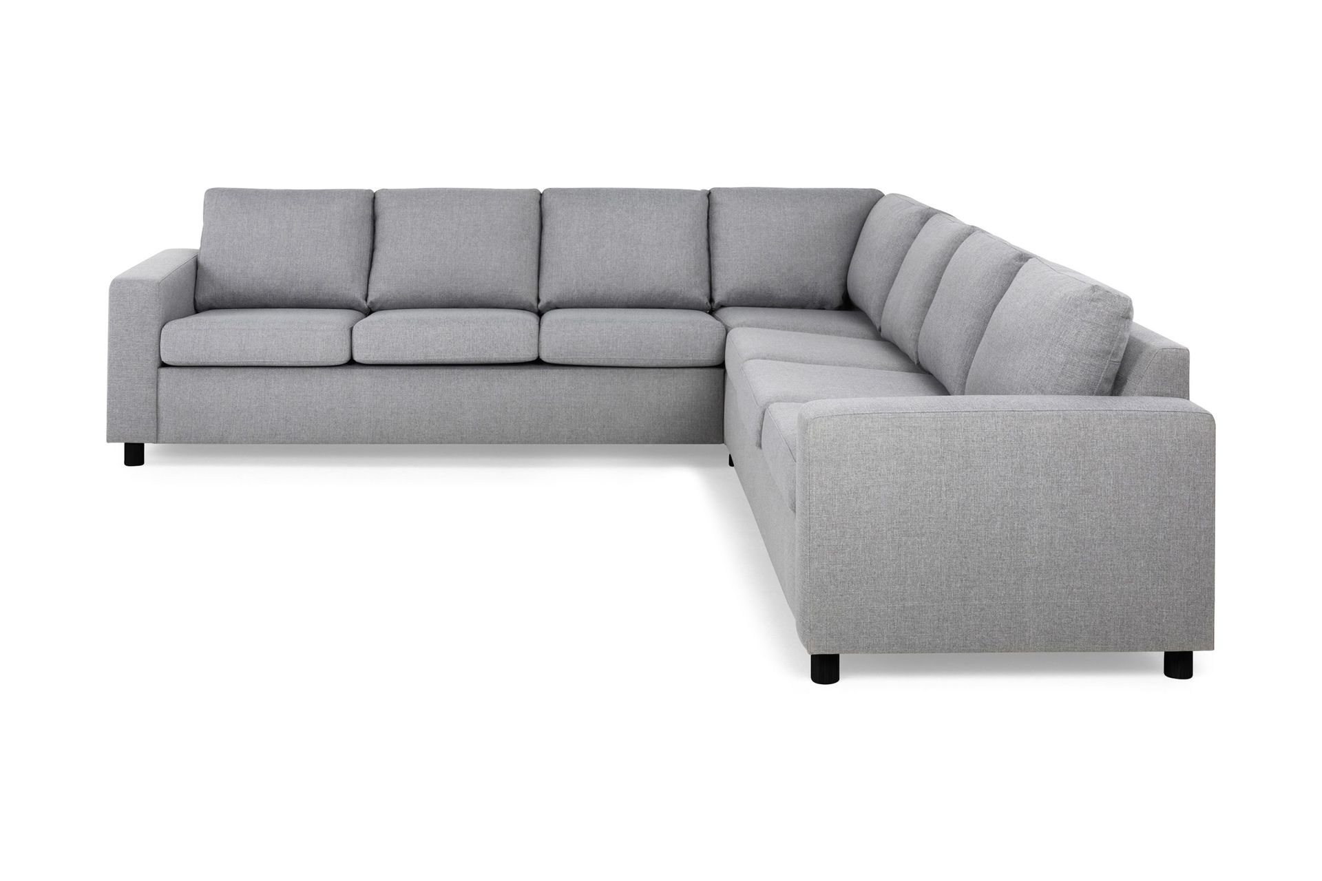 Crazy 6-seters Vendbar L-formet X-Large Hjørnesofa i Stoff - Grå