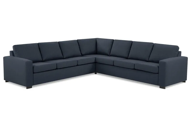 Crazy 6-seters Vendbar L-formet X-Large Hjørnesofa i Stoff - Mørkeblå - Møbler - Sofaer - Hjørnesofa