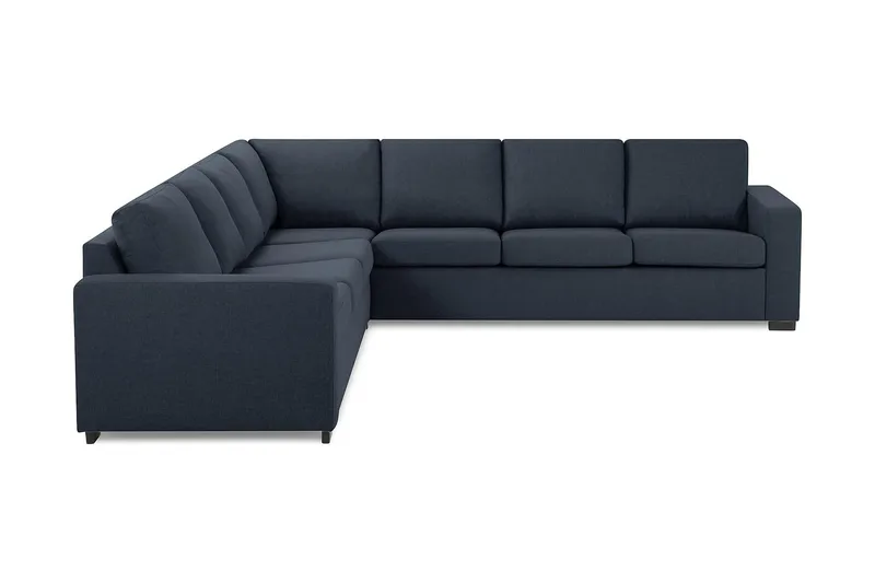 Crazy 6-seters Vendbar L-formet X-Large Hjørnesofa i Stoff - Mørkeblå - Møbler - Sofaer - Hjørnesofa