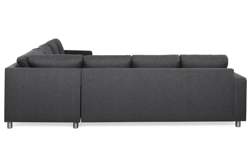 Crazy 6-seters Vendbar L-formet X-Large Hjørnesofa i Stoff - Mørkegrå - Møbler - Sofaer - Hjørnesofa