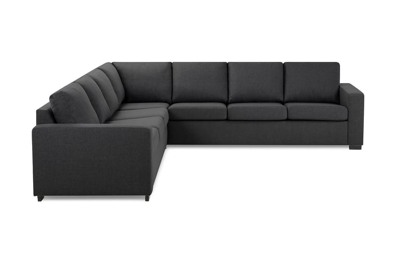 Crazy 6-seters Vendbar L-formet X-Large Hjørnesofa i Stoff - Mørkegrå - Møbler - Sofaer - Hjørnesofa