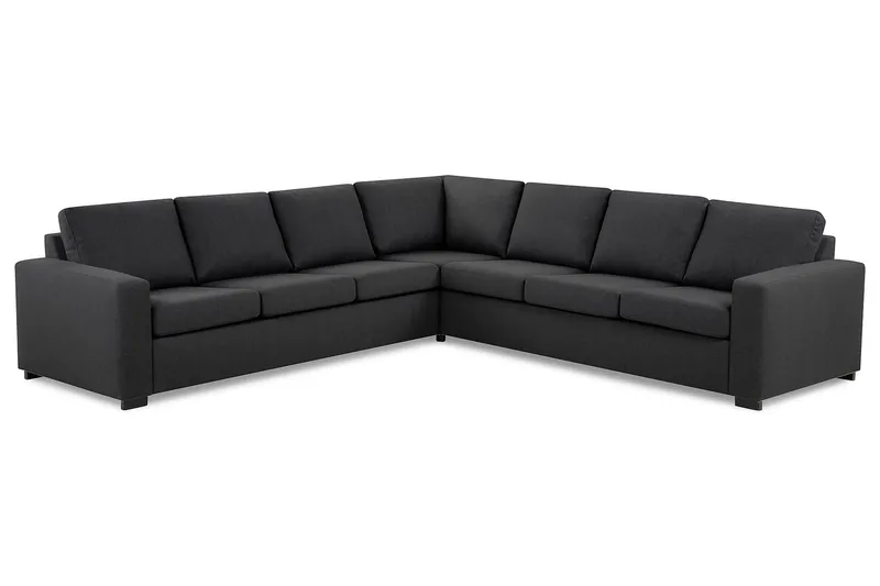 Crazy 6-seters Vendbar L-formet X-Large Hjørnesofa i Stoff - Mørkegrå - Møbler - Sofaer - Hjørnesofa