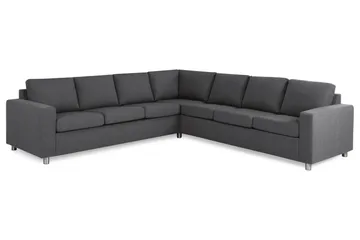 Crazy 6-seters Vendbar L-formet X-Large Hjørnesofa i Stoff - Mørkegrå - Møbler - Sofaer - Hjørnesofa