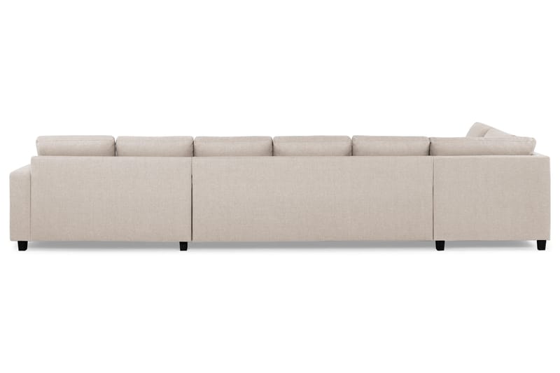 Crazy 6-seters Venstrevendt U-formet XX-Large Sofa med Divan og Sjeselong i Stoff - Beige - Møbler - Sofaer - U-sofa
