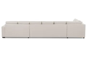 Crazy 6-seters Venstrevendt U-formet XX-Large Sofa med Divan og Sjeselong i Stoff - Beige - Møbler - Sofaer - U-sofa