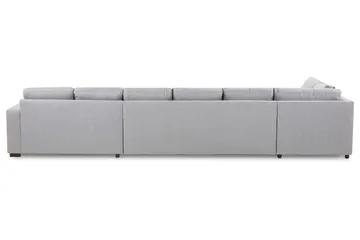 Crazy 6-seters Venstrevendt U-formet XX-Large Sofa med Divan og Sjeselong i Stoff - Grå - Møbler - Sofaer - U-sofa