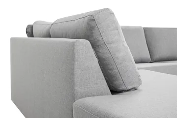 Crazy 6-seters Venstrevendt U-formet XX-Large Sofa med Divan og Sjeselong i Stoff - Grå - Møbler - Sofaer - U-sofa
