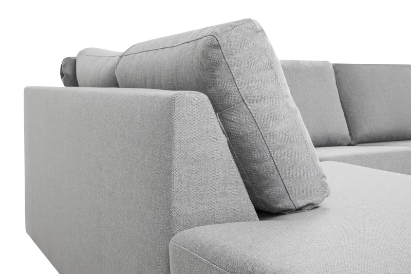Crazy 6-seters Venstrevendt U-formet XX-Large Sofa med Divan og Sjeselong i Stoff - Grå - Møbler - Sofaer - U-sofa