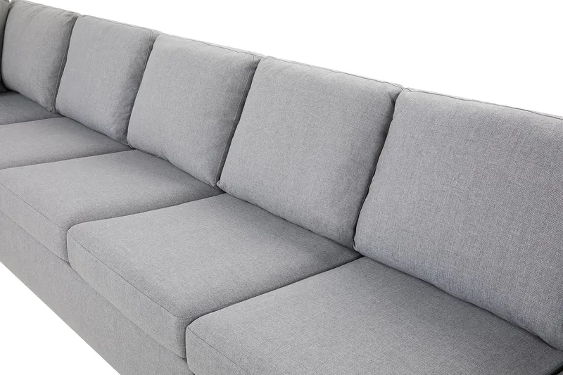 Crazy 6-seters Venstrevendt U-formet XX-Large Sofa med Divan og Sjeselong i Stoff - Grå - Møbler - Sofaer - U-sofa