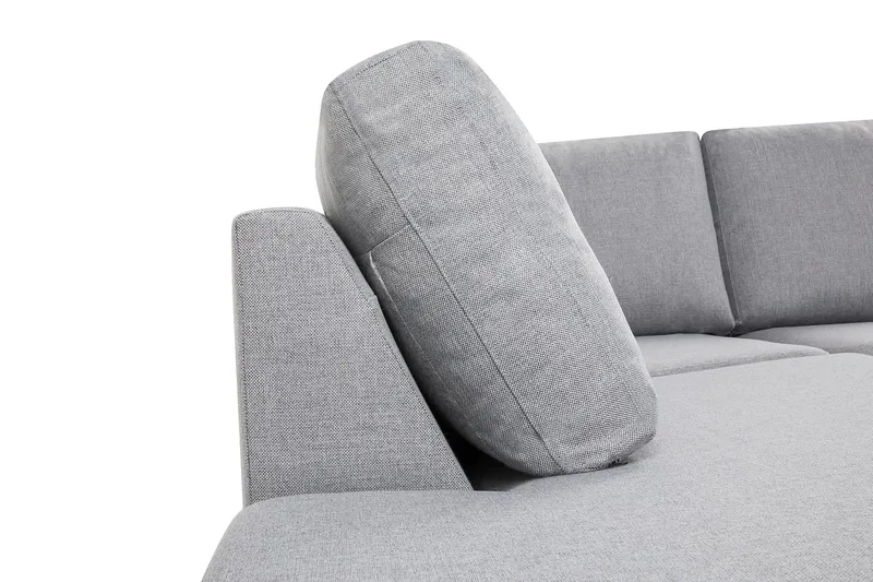 Crazy 6-seters Venstrevendt U-formet XX-Large Sofa med Divan og Sjeselong i Stoff - Grå - Møbler - Sofaer - U-sofa