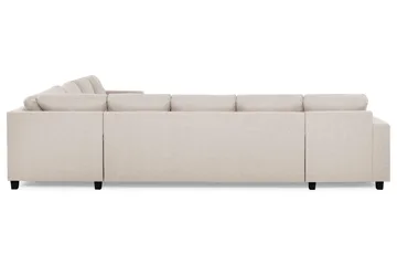 Crazy 7-seters vendbar L-formet ekstra ekstra stor hjørnesofa i stoff - Beige - Møbler - Sofaer - Hjørnesofa