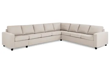 Crazy 7-seters vendbar L-formet ekstra ekstra stor hjørnesofa i stoff - Beige - Møbler - Sofaer - Hjørnesofa