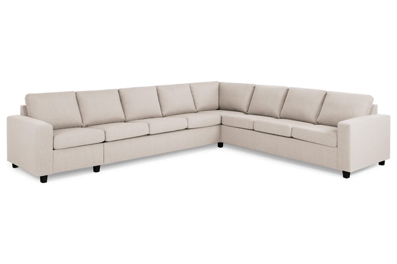 Crazy 7-seters vendbar L-formet ekstra ekstra stor hjørnesofa i stoff - Beige - Møbler - Sofaer - Hjørnesofa