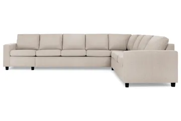 Crazy 7-seters vendbar L-formet ekstra ekstra stor hjørnesofa i stoff - Beige - Møbler - Sofaer - Hjørnesofa