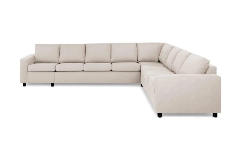 Crazy 7-seters Vendbar L-formet XX-Large Hjørnesofa i Stoff, Beige