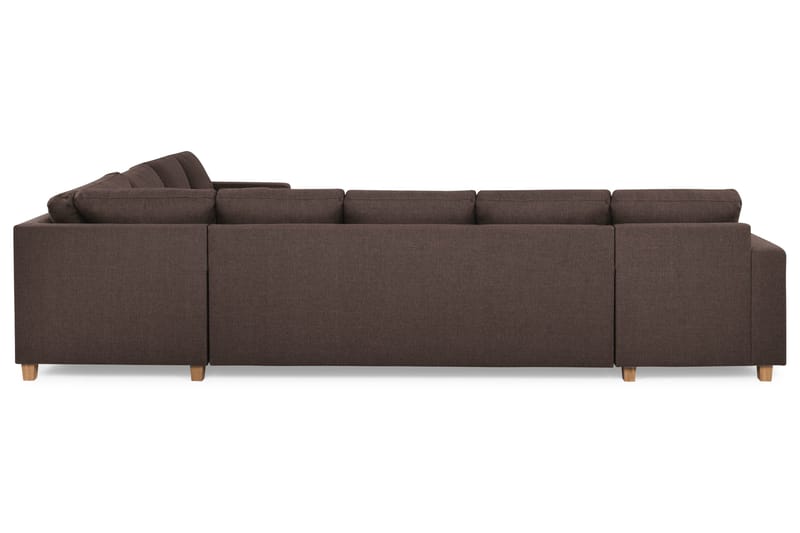 Crazy 7-seters Vendbar L-formet XX-Large Hjørnesofa i Stoff - Brun - Møbler - Sofaer - Hjørnesofa