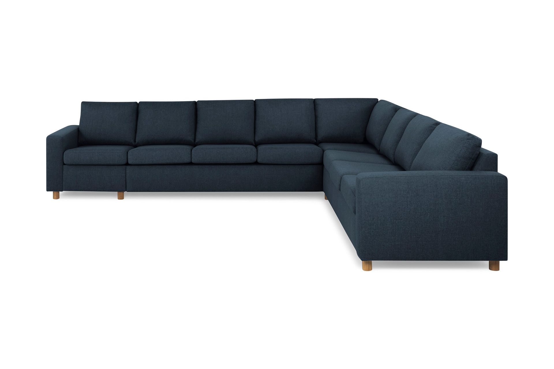 Crazy 7-seters Vendbar L-formet XX-Large Hjørnesofa i Stoff - Mørkeblå