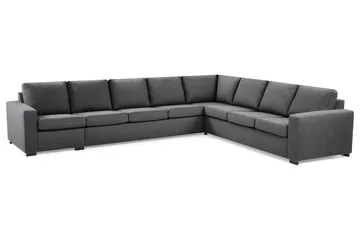 Crazy 7-seters Vendbar L-formet XX-Large Hjørnesofa i Stoff - Mørkegrå - Møbler - Sofaer - Hjørnesofa