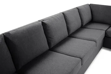 Crazy 7-seters Vendbar L-formet XX-Large Hjørnesofa i Stoff - Mørkegrå - Møbler - Sofaer - Hjørnesofa