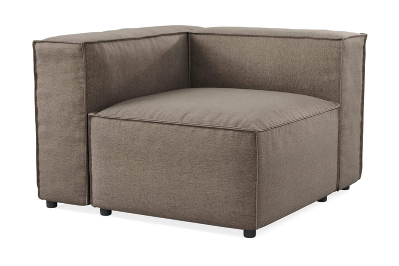 Cubo 2-seters Venstremodul i Stoff 120 cm bred - Grå - Møbler - Sofaer - Modulsofaer - Øvrige moduler for modulsofa