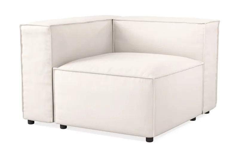 Cubo 2-seters Venstremodul i Stoff 120 cm bred - Lys beige - Møbler - Sofaer - 2 seter sofa