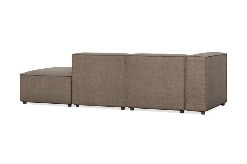 Cubo 3-seters Dyp Modulsofa + Fotskammel i Stoff - Grå - Møbler - Sofaer - Sofa 3 seter