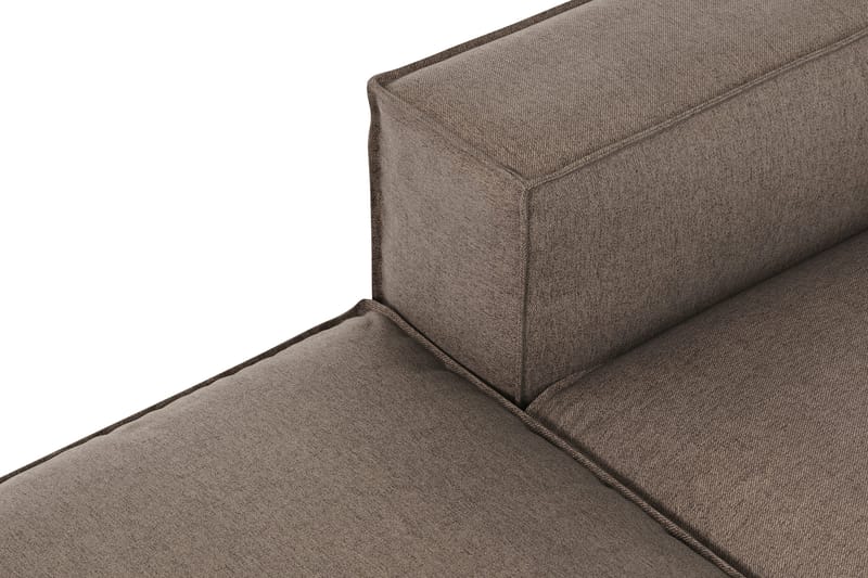 Cubo 3-seters Dyp Modulsofa + Fotskammel i Stoff - Grå - Møbler - Sofaer - Sofa 3 seter