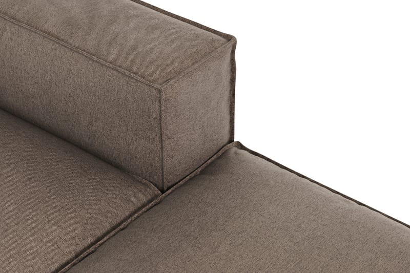 Cubo 3-seters Dyp Modulsofa + Fotskammel i Stoff - Grå - Møbler - Sofaer - Sofa 3 seter