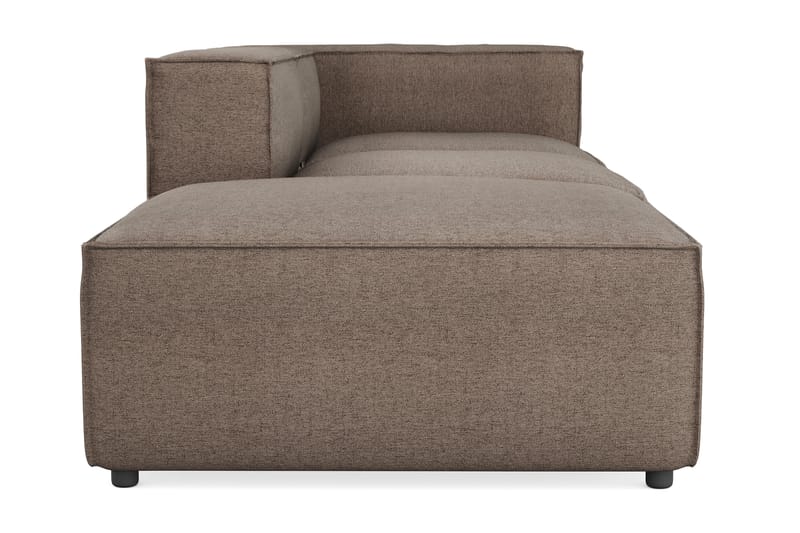 Cubo 3-seters Dyp Modulsofa + Fotskammel i Stoff - Grå - Møbler - Sofaer - Sofa 3 seter