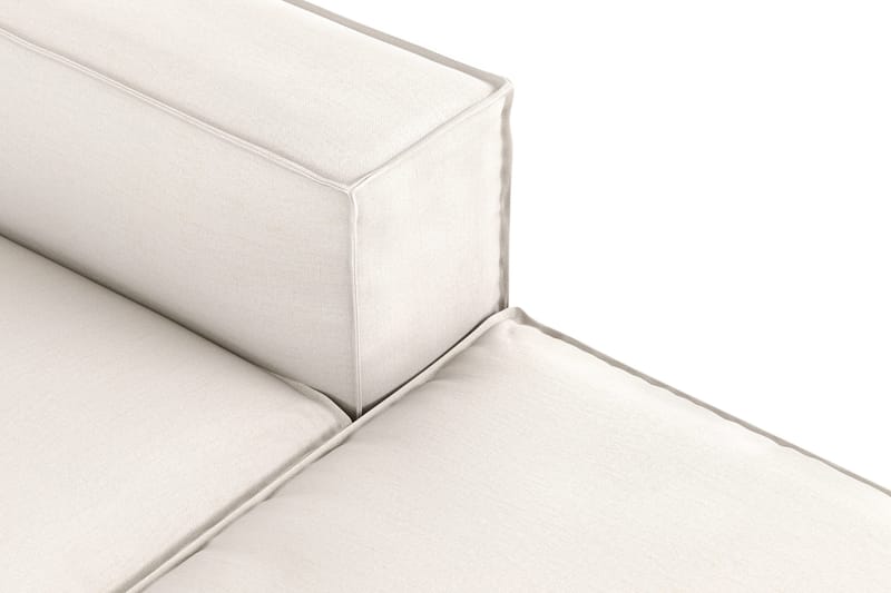 Cubo 3-seters Dyp Modulsofa + Fotskammel i Stoff - Hvit - Møbler - Sofaer - Sofa 3 seter