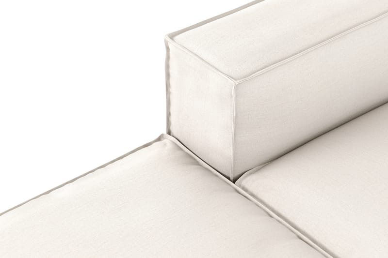 Cubo 3-seters Dyp Modulsofa + Fotskammel i Stoff - Hvit - Møbler - Sofaer - Sofa 3 seter